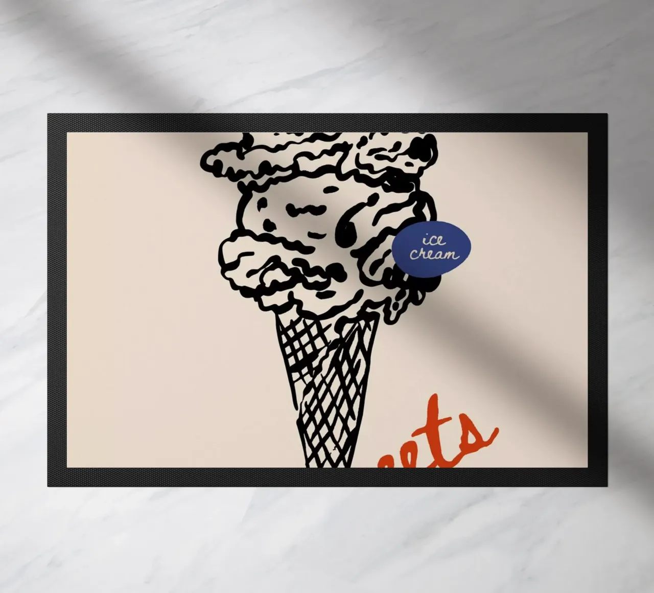 Boho Food 5 Ice Cream zerbino da Boho Print Collection