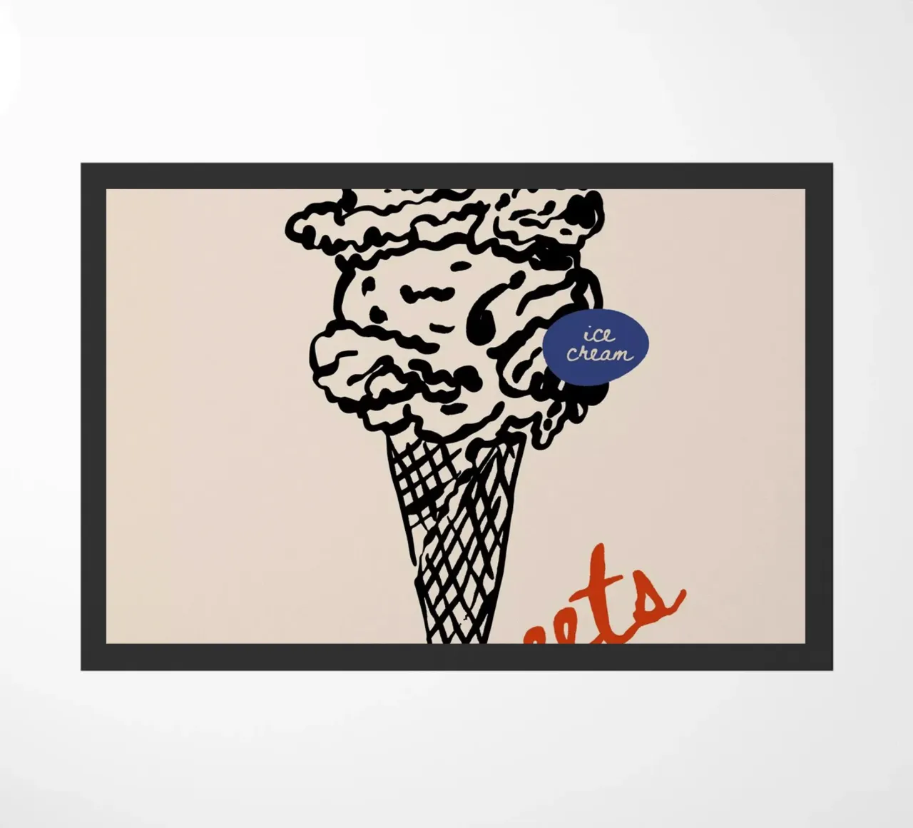 Boho Food 5 Ice Cream zerbino da Boho Print Collection