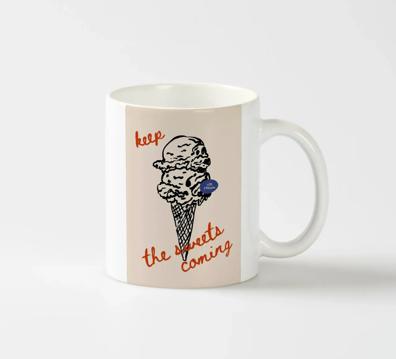 Boho Food 5 Ice Cream tazza in ceramica da Boho Print Collection