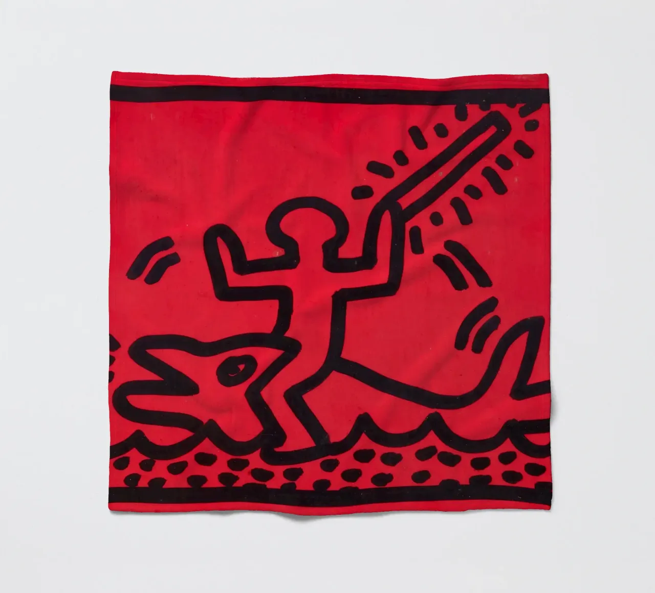 Poster di Keith Haring "Untitled" Pop Art Shark coperta in pile da ClubArt