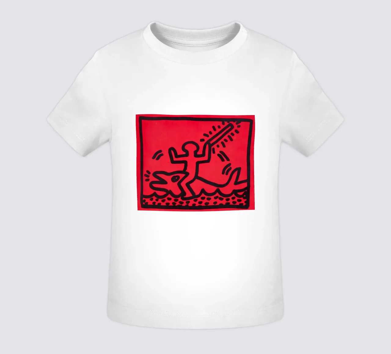 Poster di Keith Haring "Untitled" Pop Art Shark maglietta neonato da ClubArt
