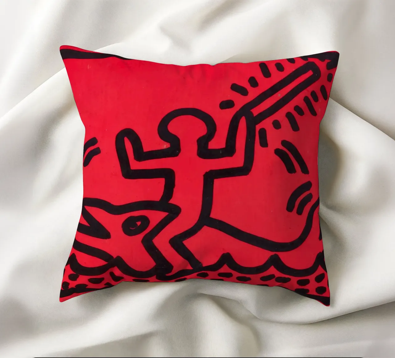 Poster di Keith Haring "Untitled" Pop Art Shark cuscino da ClubArt