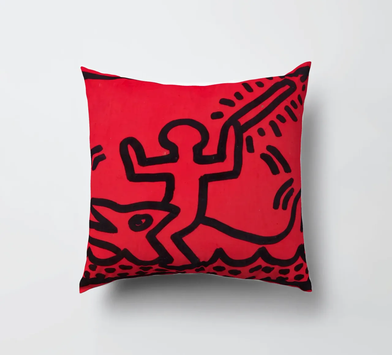 Poster di Keith Haring "Untitled" Pop Art Shark cuscino da ClubArt