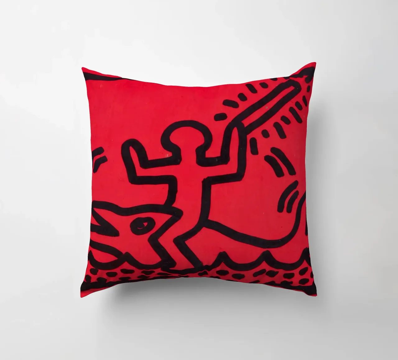 Poster di Keith Haring "Untitled" Pop Art Shark cuscino da ClubArt