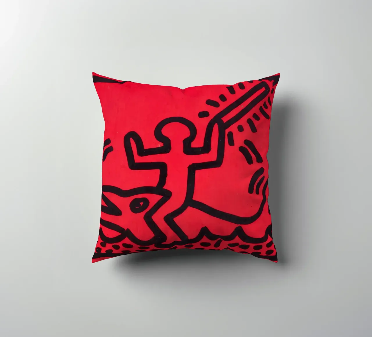 Poster di Keith Haring "Untitled" Pop Art Shark cuscino da ClubArt