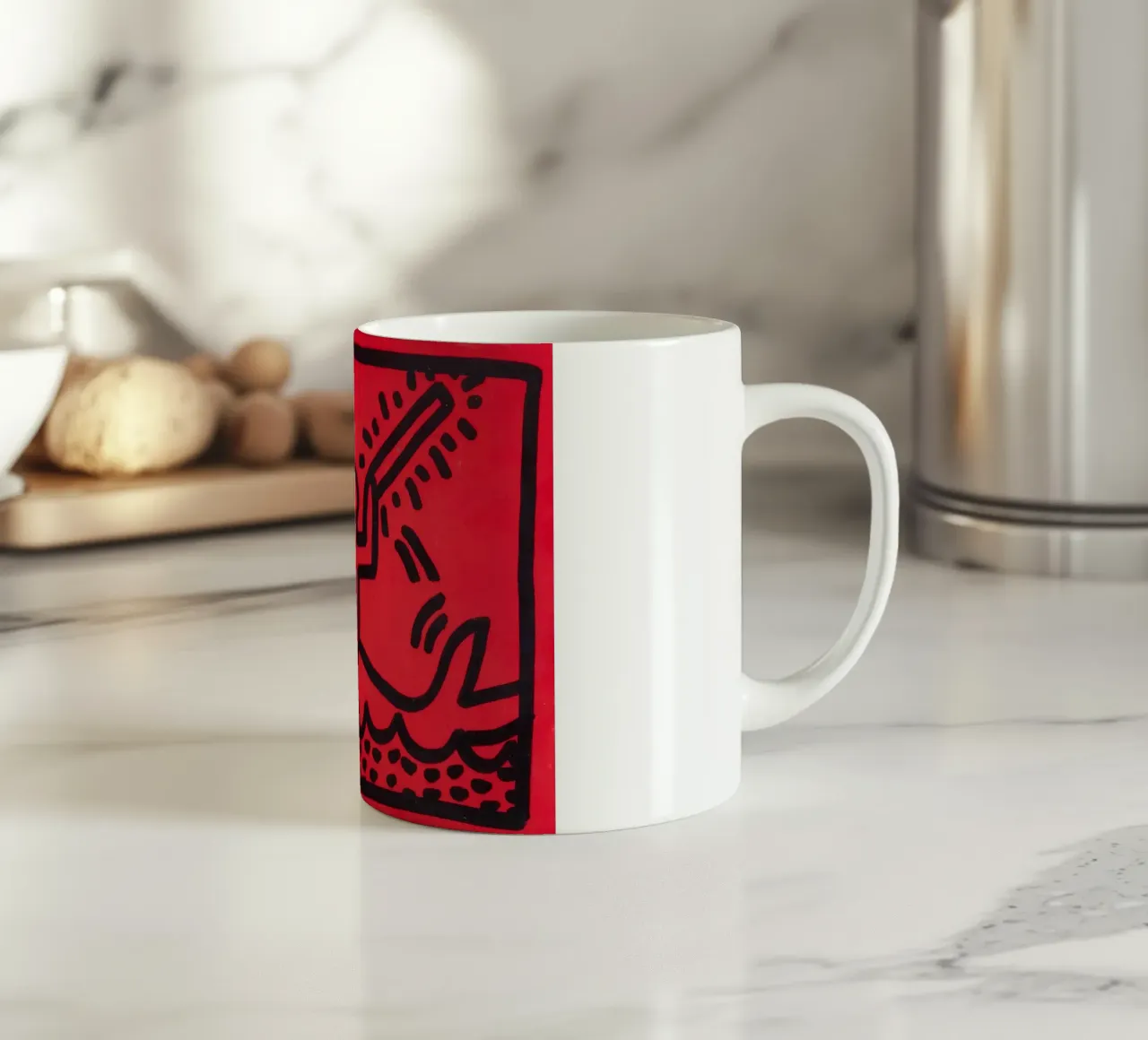 Poster di Keith Haring "Untitled" Pop Art Shark tazza in ceramica da ClubArt