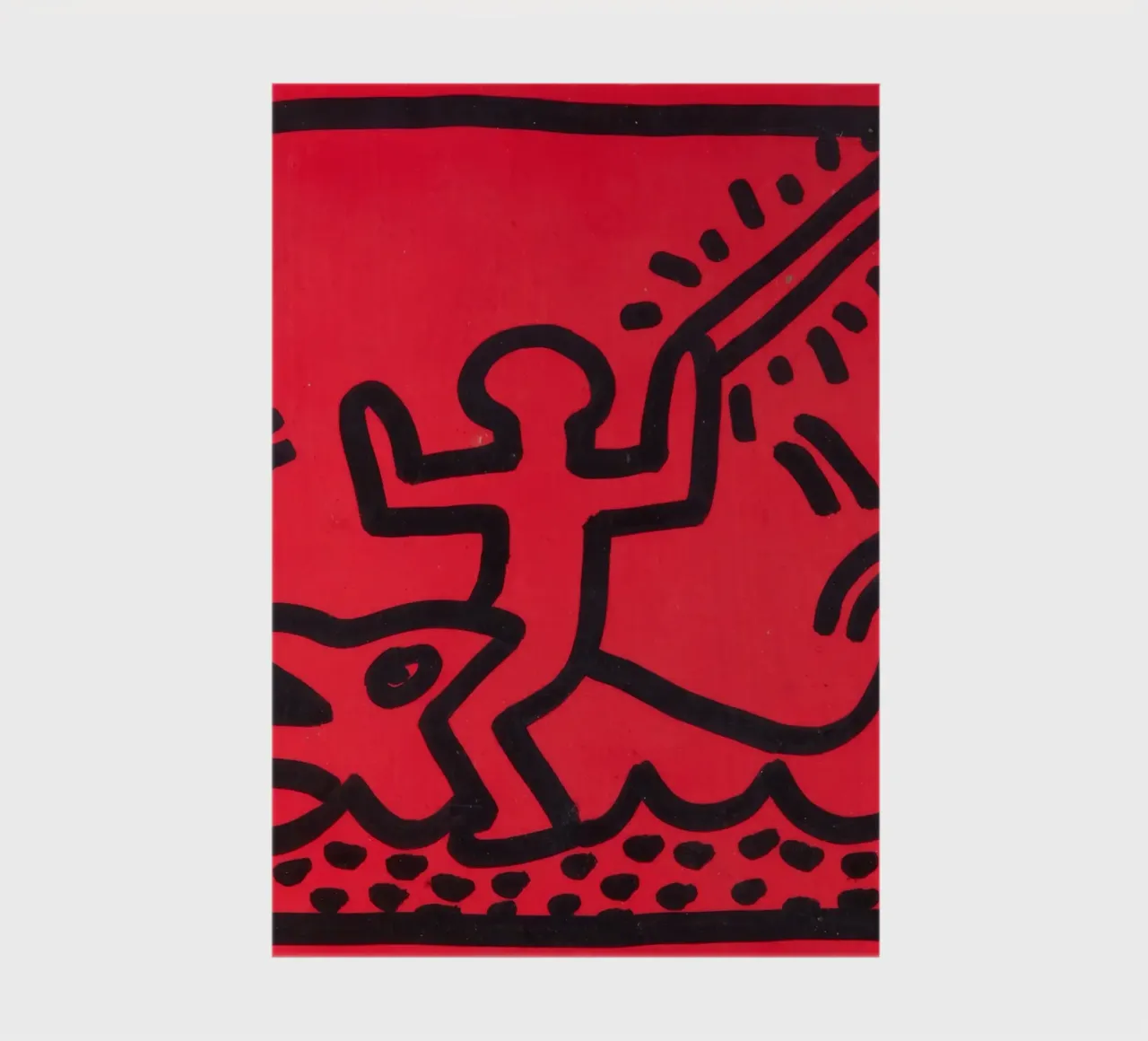Keith Haring "Untitled" Pop Art Shark Poster notebook by ClubArt