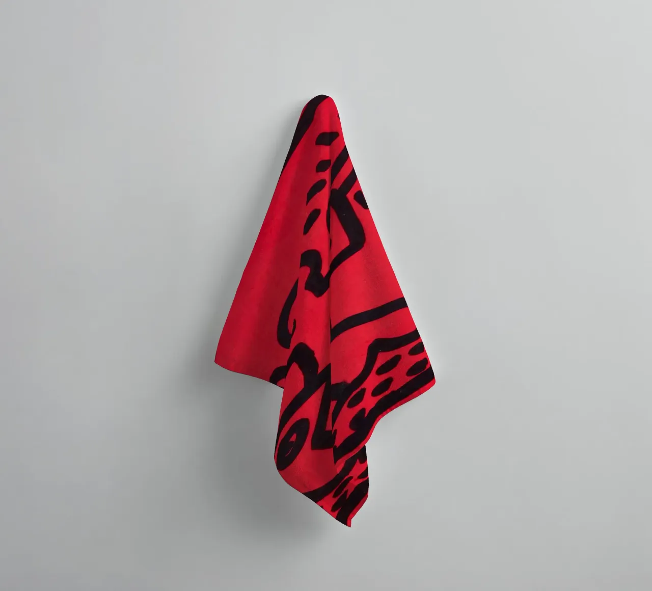 Poster di Keith Haring "Untitled" Pop Art Shark asciugamano da bagno da ClubArt