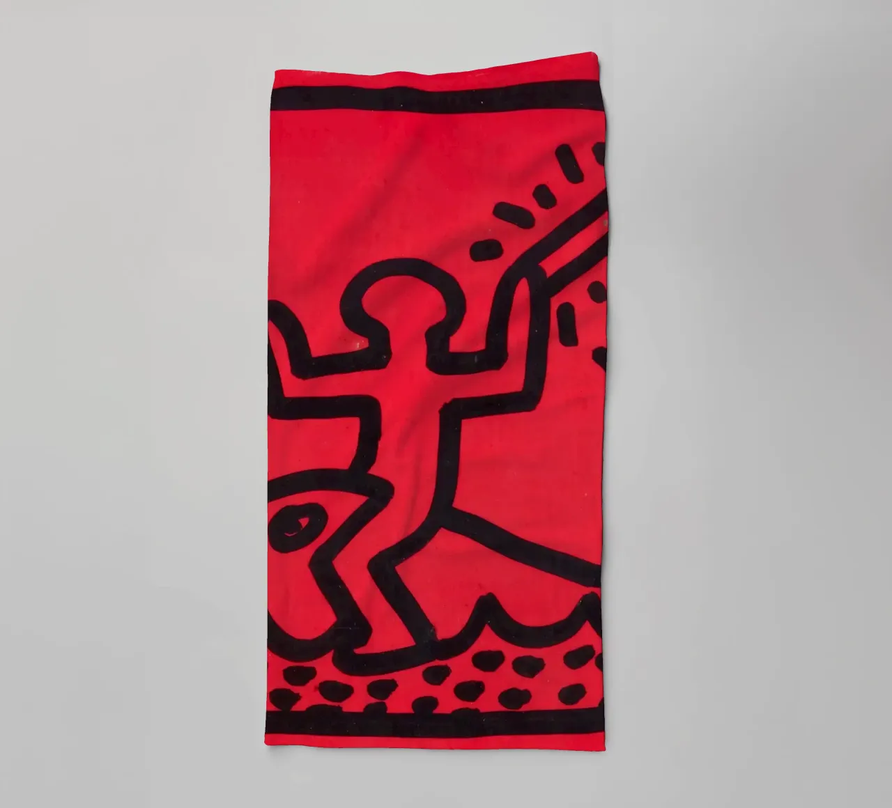 Poster di Keith Haring "Untitled" Pop Art Shark asciugamano da bagno da ClubArt