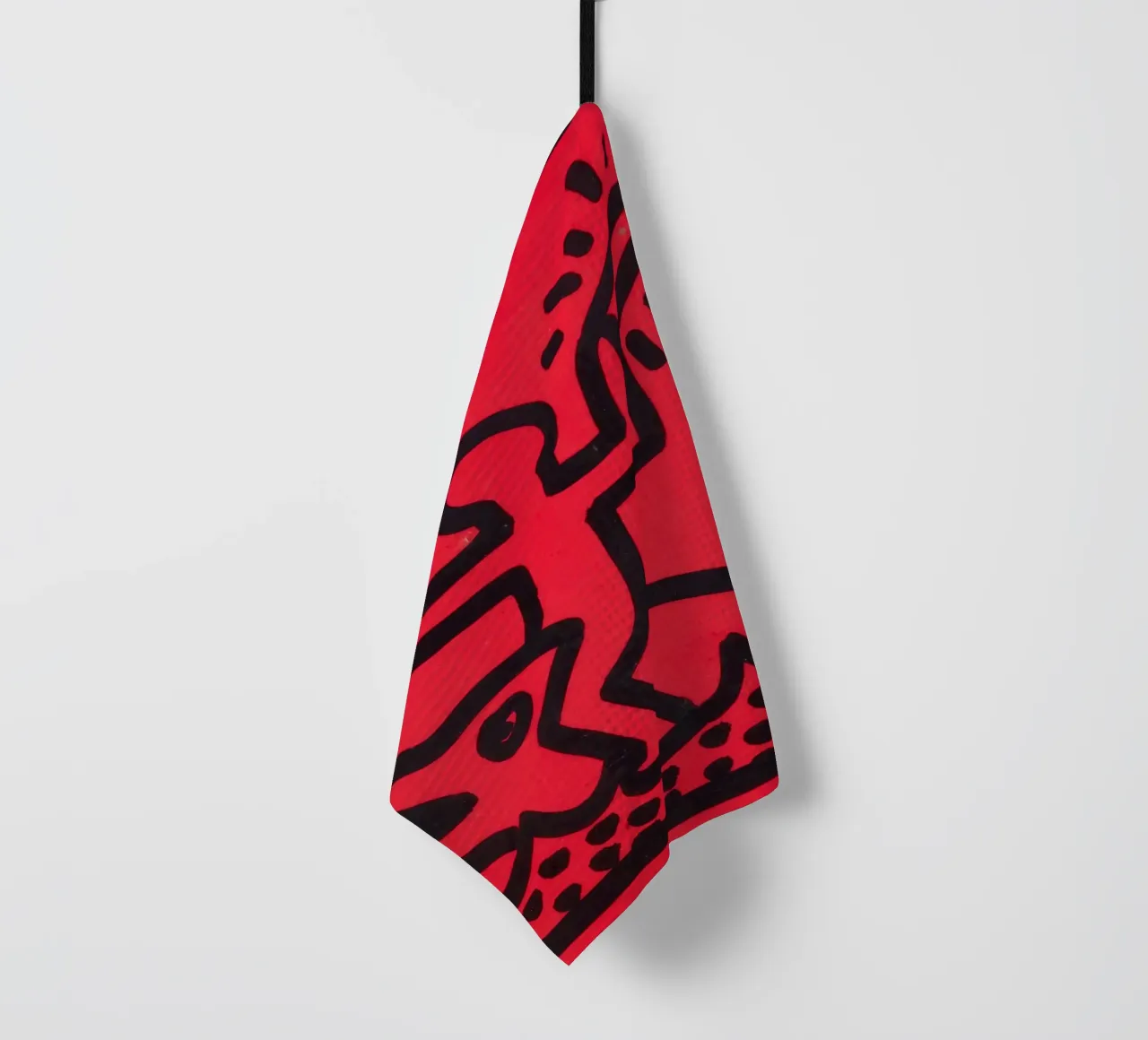 Keith Haring "Untitled" Pop Art Affiche requin torchon de ClubArt