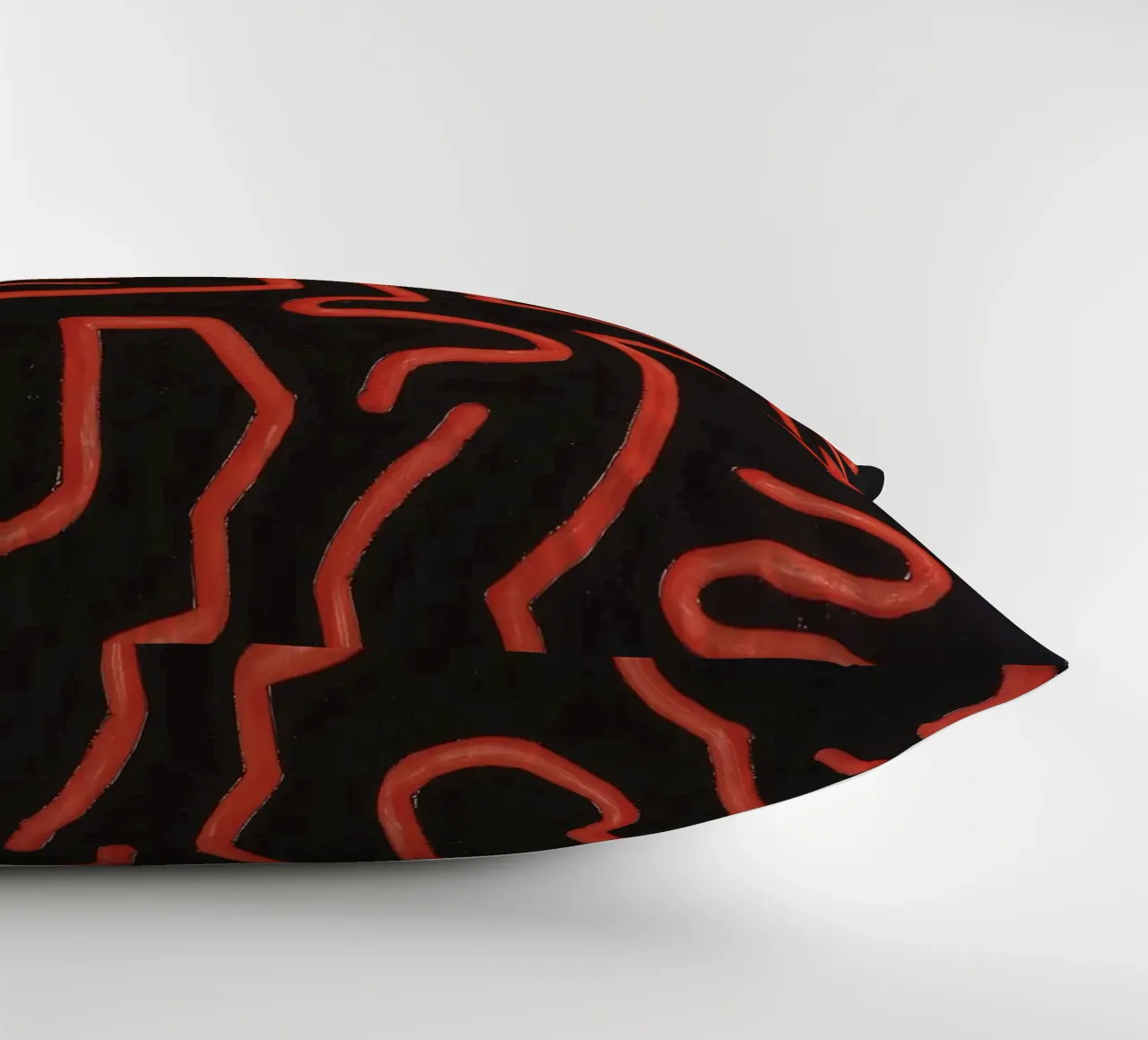 Keith Haring "Untitled", poster pop art con labirinto rosso cuscino da ClubArt