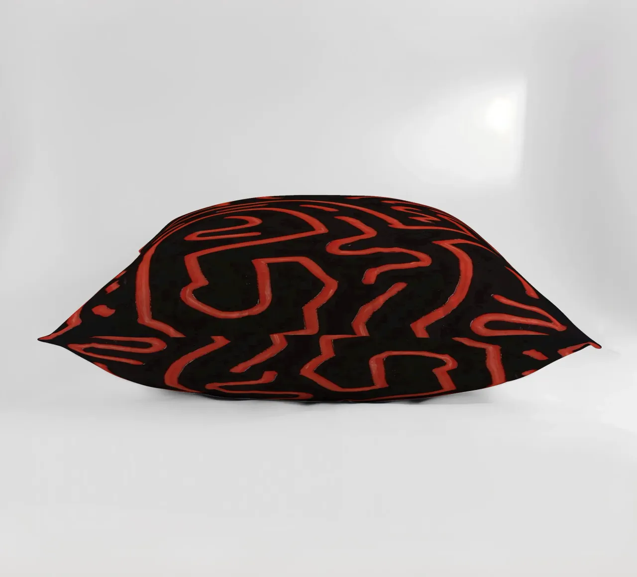 Keith Haring "Untitled", poster pop art con labirinto rosso cuscino da ClubArt