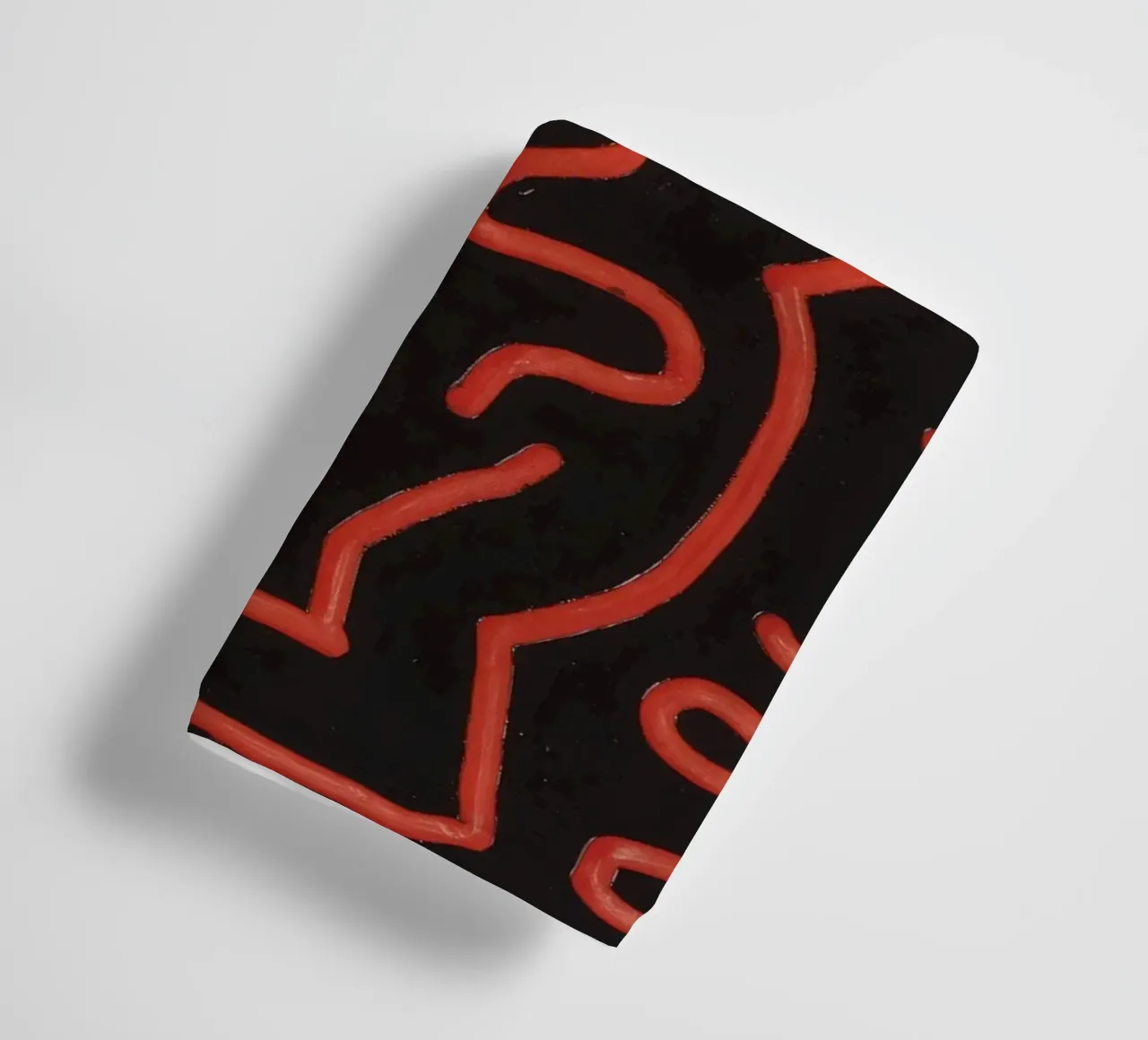 Keith Haring "Untitled", poster pop art con labirinto rosso asciugamano da bagno da ClubArt