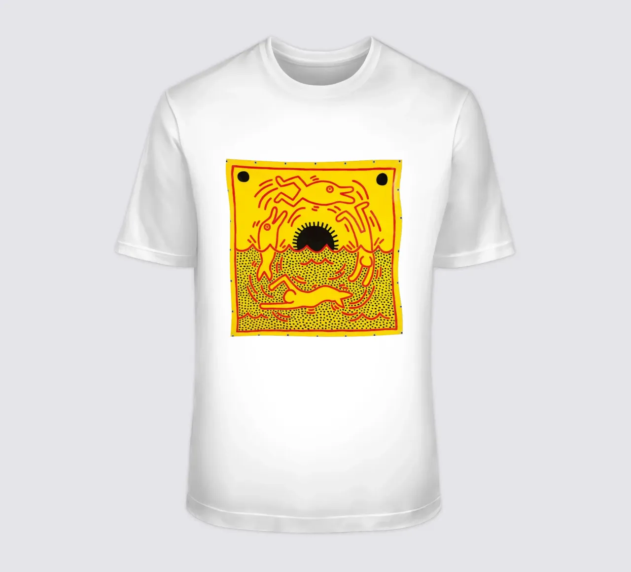 Keith Haring "Untitled" Pop Art Delphine Poster T-Shirt von ClubArt