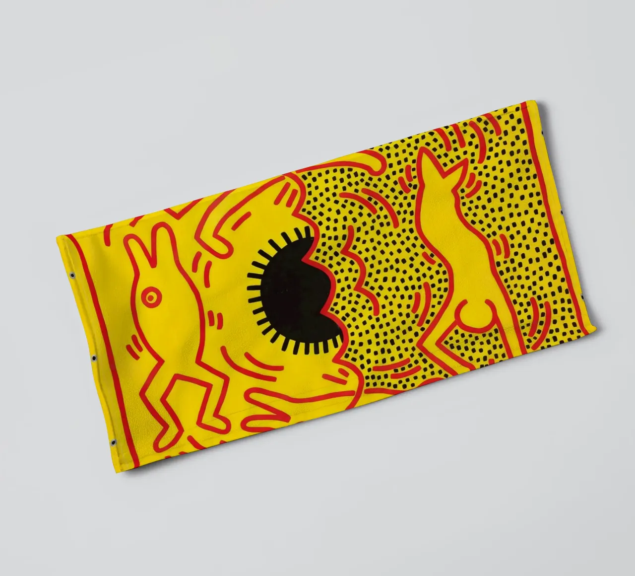 Keith Haring "Untitled" Pop Art Delphine Poster Handtuch von ClubArt