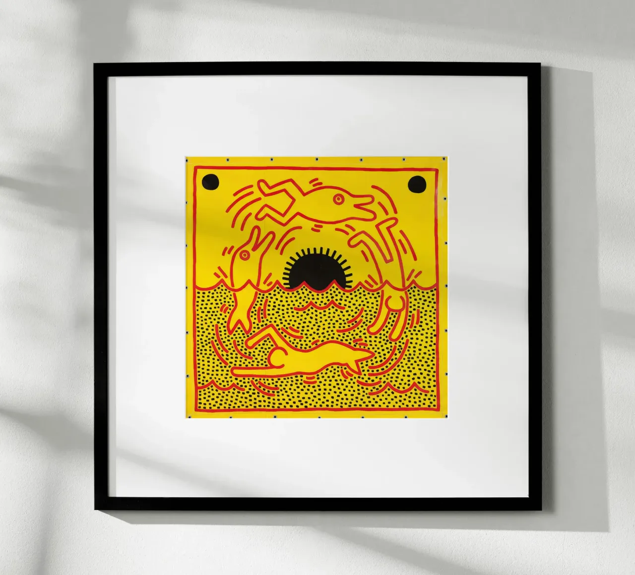 Poster di Keith Haring "Untitled" Pop Art Dolphins poster da ClubArt