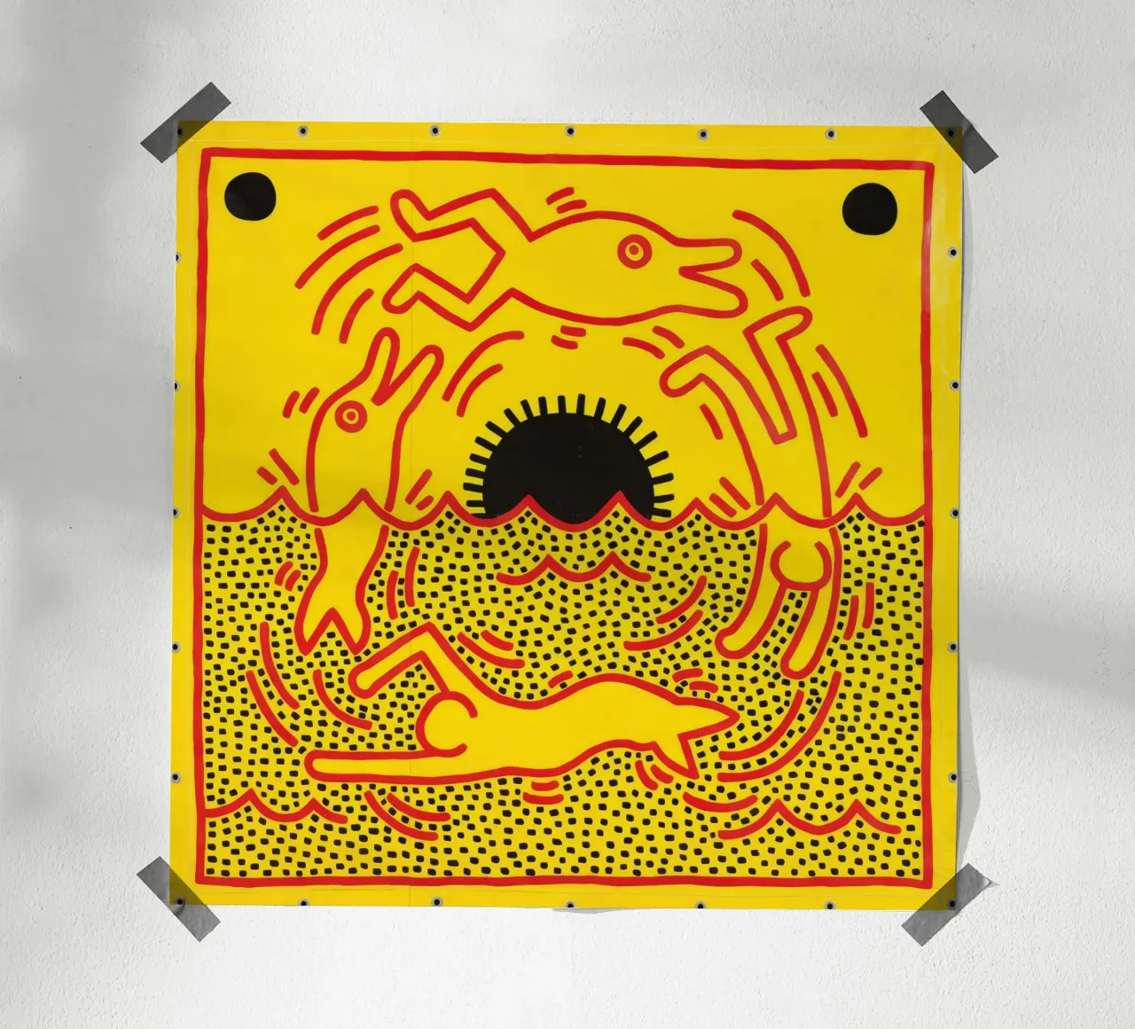 Poster di Keith Haring "Untitled" Pop Art Dolphins poster da ClubArt