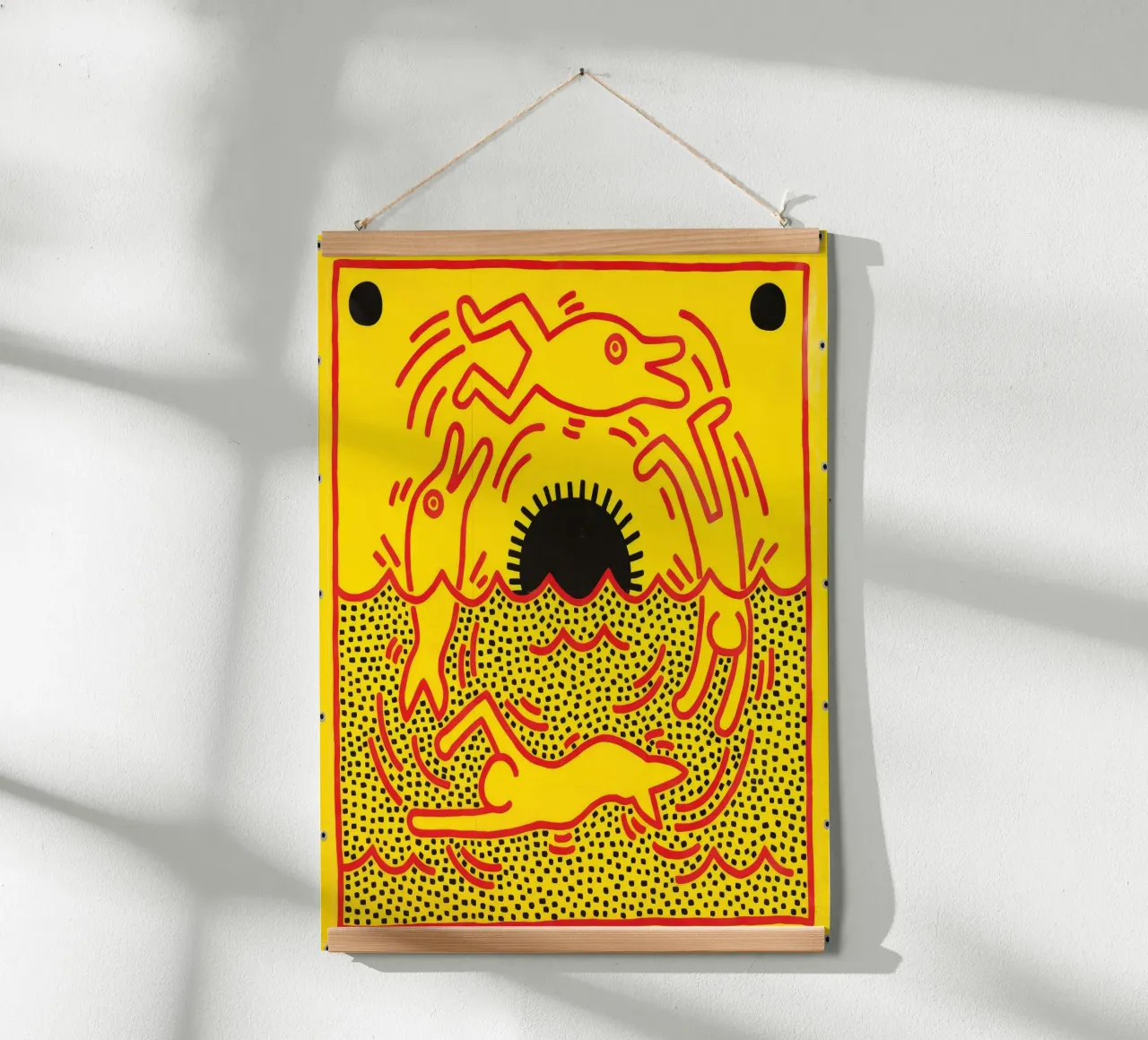 Poster di Keith Haring "Untitled" Pop Art Dolphins poster da ClubArt