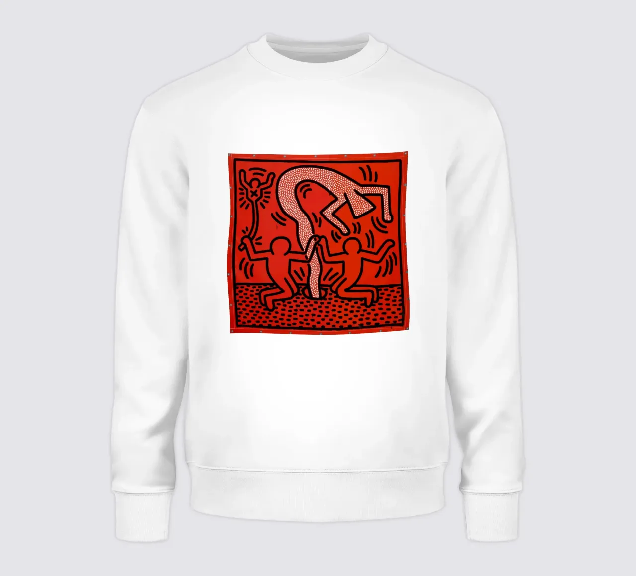 Poster di Keith Haring "Untitled" Pop Art Human Vortex felpa da ClubArt