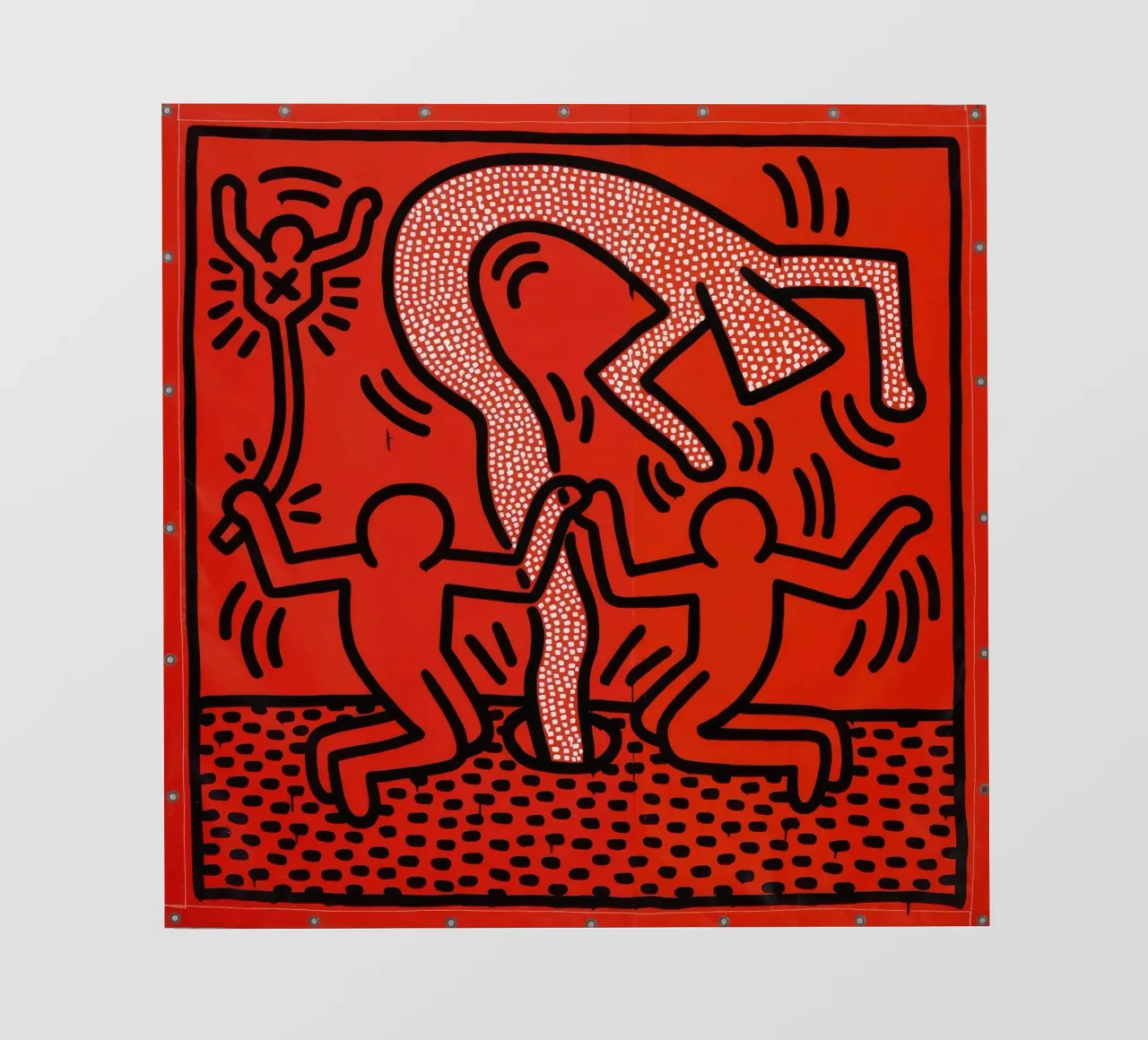 Poster di Keith Haring "Untitled" Pop Art Human Vortex telo in pvc da ClubArt