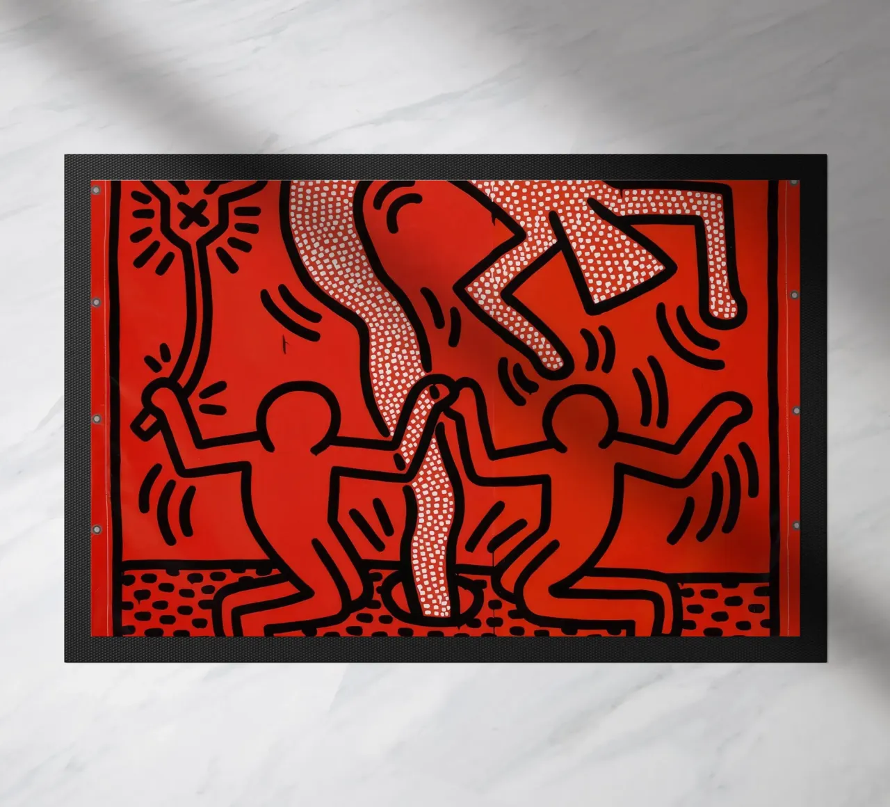 Poster di Keith Haring "Untitled" Pop Art Human Vortex zerbino da ClubArt