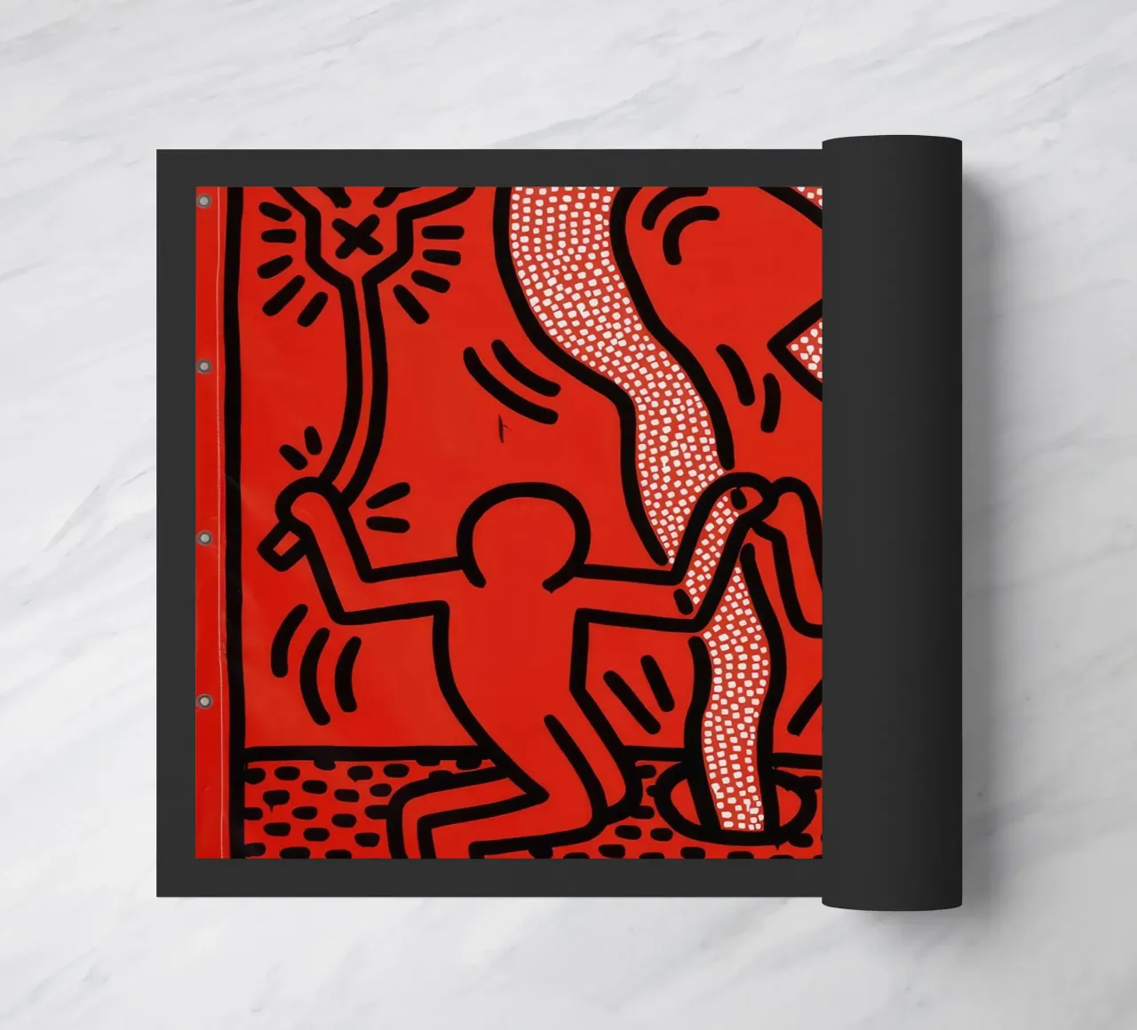 Poster di Keith Haring "Untitled" Pop Art Human Vortex zerbino da ClubArt