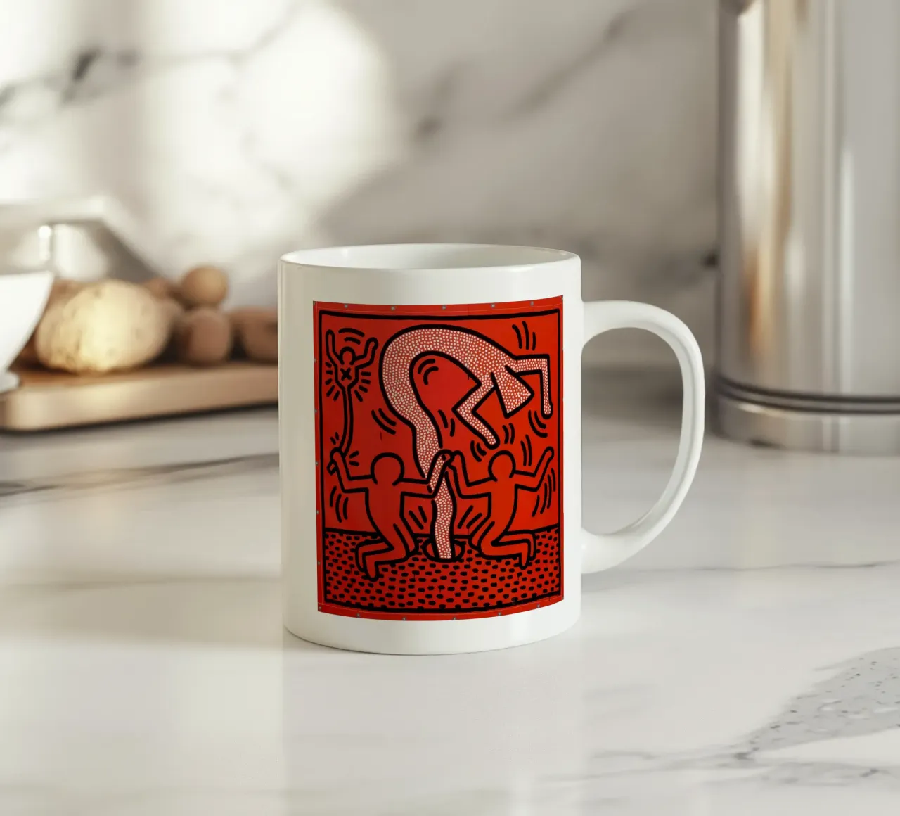 Poster di Keith Haring "Untitled" Pop Art Human Vortex tazza in ceramica da ClubArt