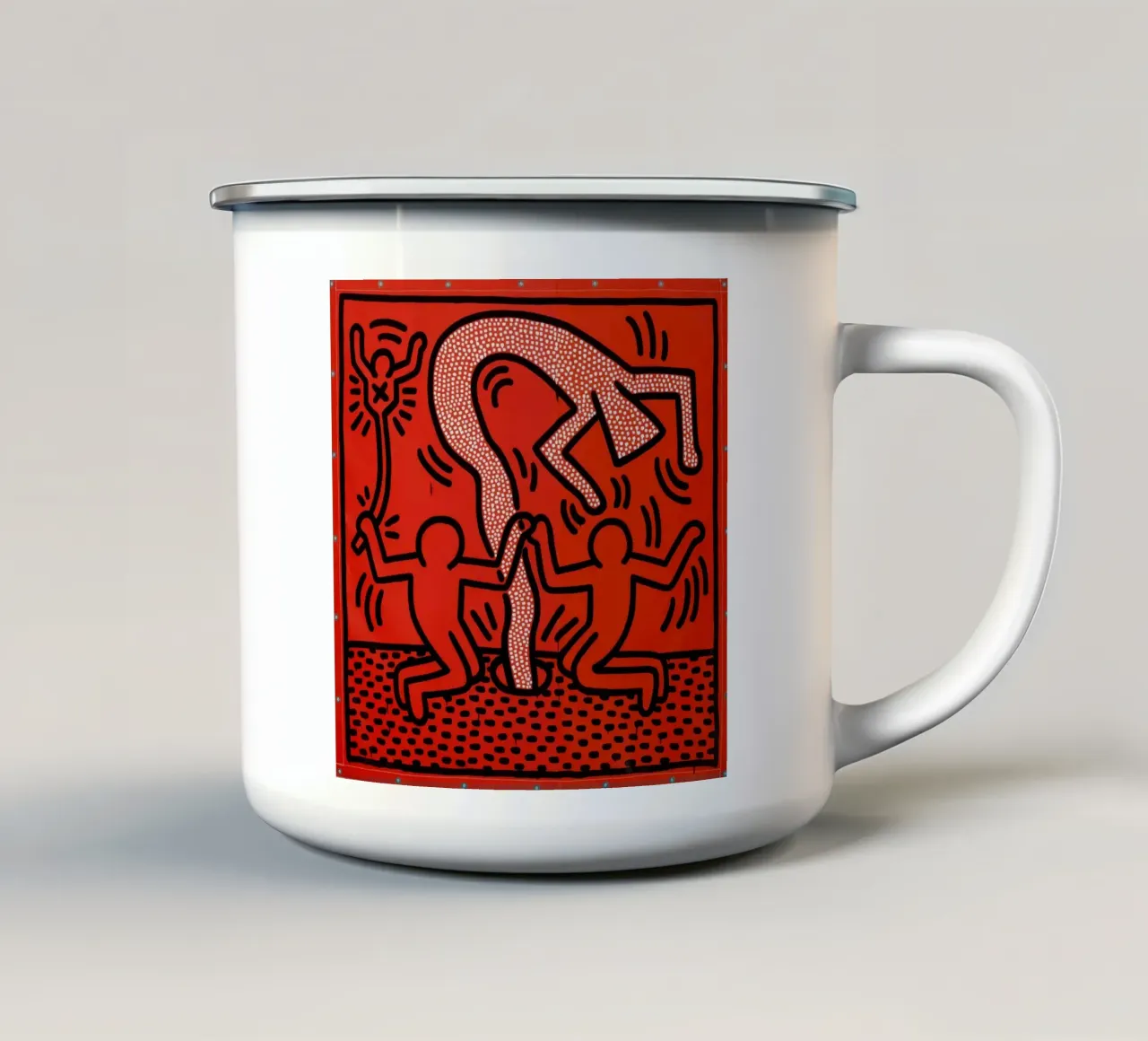 Poster di Keith Haring "Untitled" Pop Art Human Vortex tazza in smalto da ClubArt