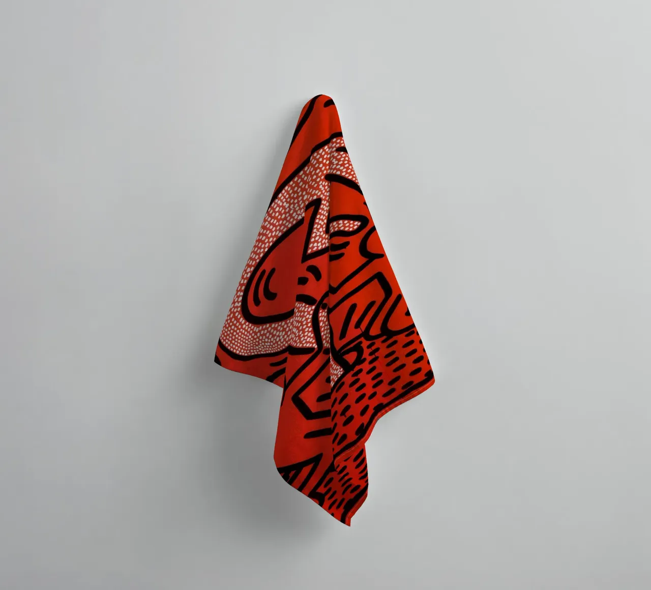 Poster di Keith Haring "Untitled" Pop Art Human Vortex asciugamano da bagno da ClubArt