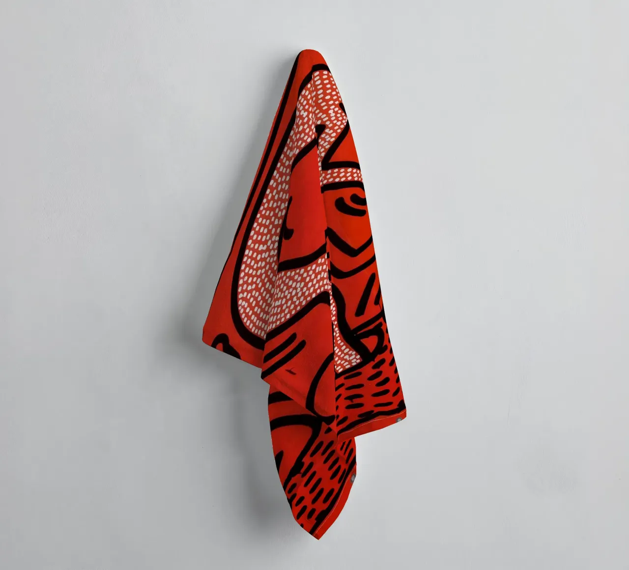 Poster di Keith Haring "Untitled" Pop Art Human Vortex asciugamano da bagno da ClubArt