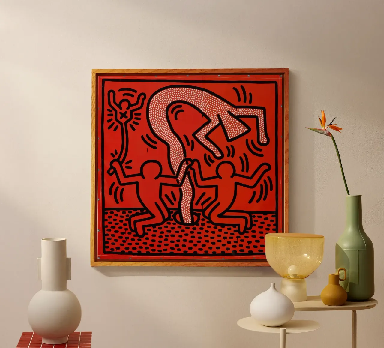 Poster di Keith Haring "Untitled" Pop Art Human Vortex plexiglass da ClubArt