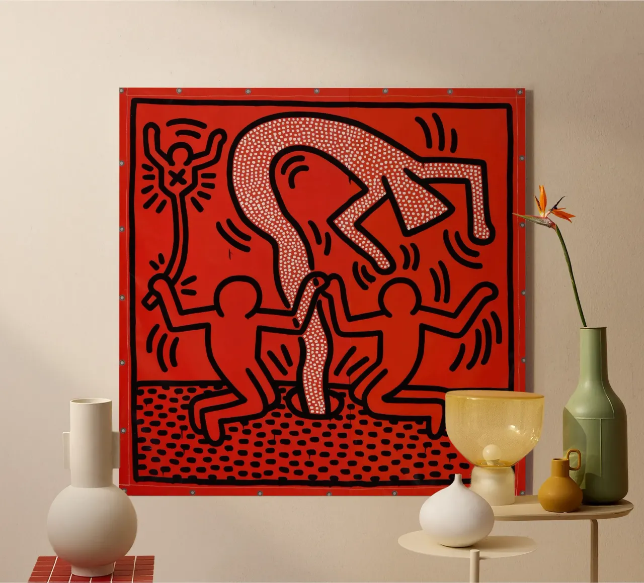 Poster di Keith Haring "Untitled" Pop Art Human Vortex plexiglass da ClubArt