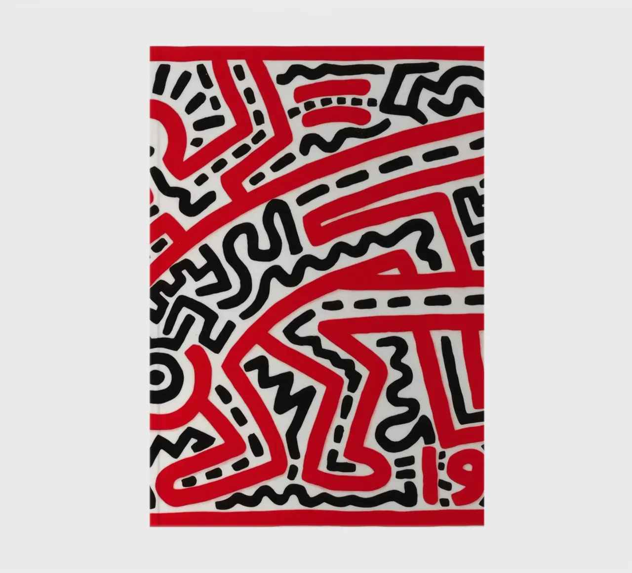 Keith Haring "Untitled" Pop Art Red Maze Poster notebook by ClubArt