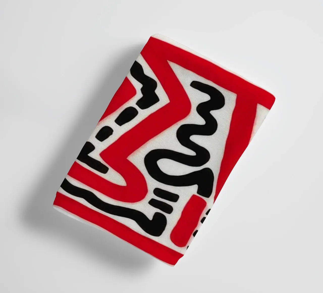 Keith Haring "Untitled" Pop Art Red Maze Poster towel by ClubArt