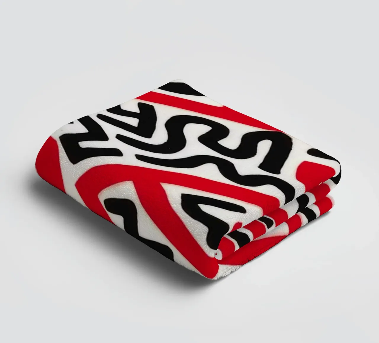 Keith Haring "Untitled" Pop Art Red Maze Poster towel by ClubArt