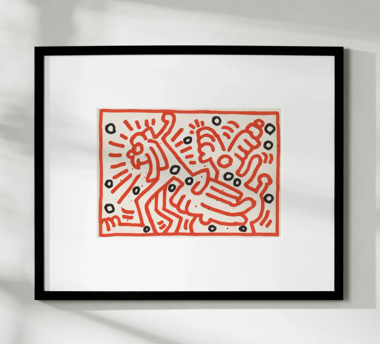 Keith Haring "Senza titolo" Pop Art Umano vs. Bestia poster da ClubArt