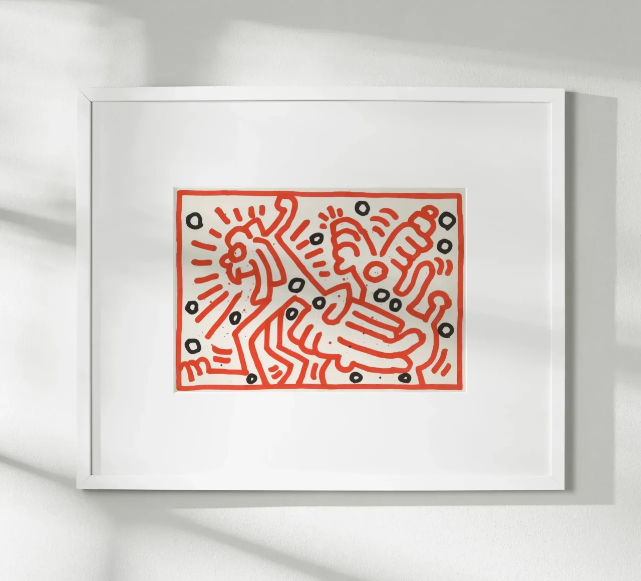 Keith Haring "Senza titolo" Pop Art Umano vs. Bestia poster da ClubArt