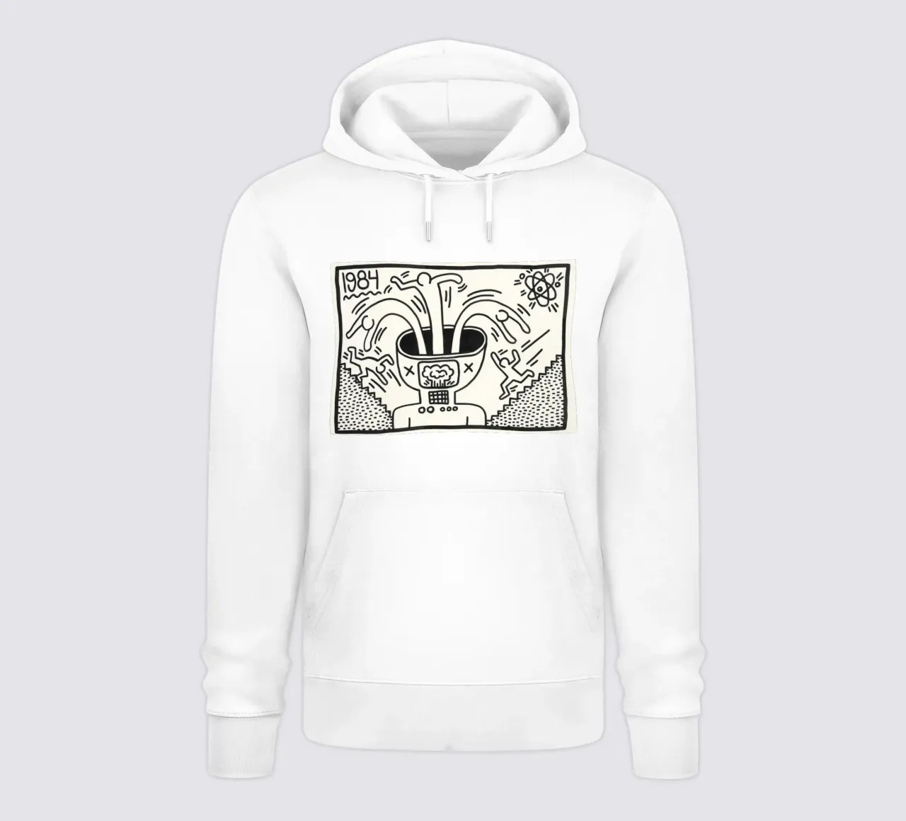 Poster di Keith Haring "Untitled", esplosione mentale della Pop Art felpa con cappuccio da ClubArt