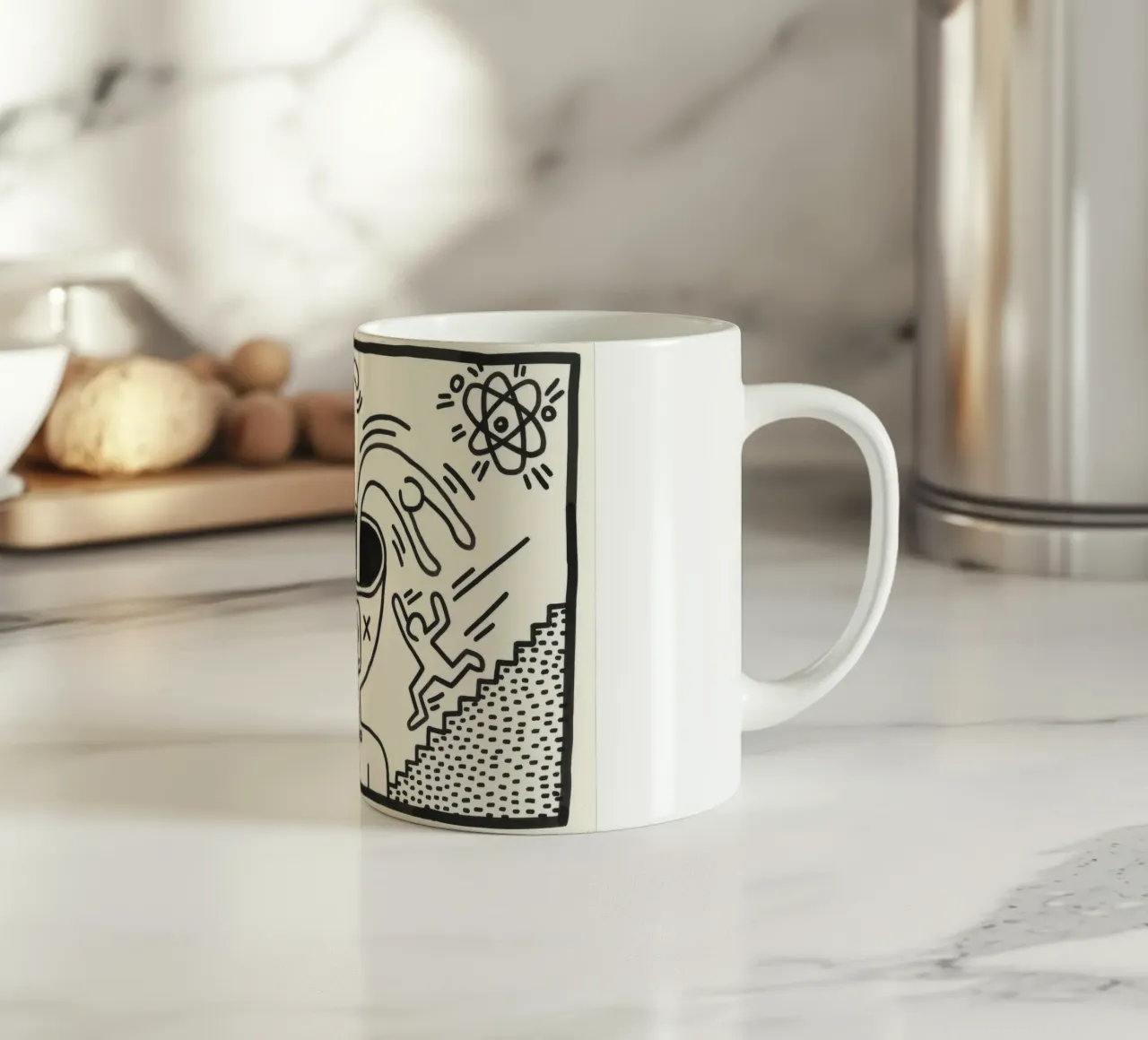 Poster di Keith Haring "Untitled", esplosione mentale della Pop Art tazza in ceramica da ClubArt