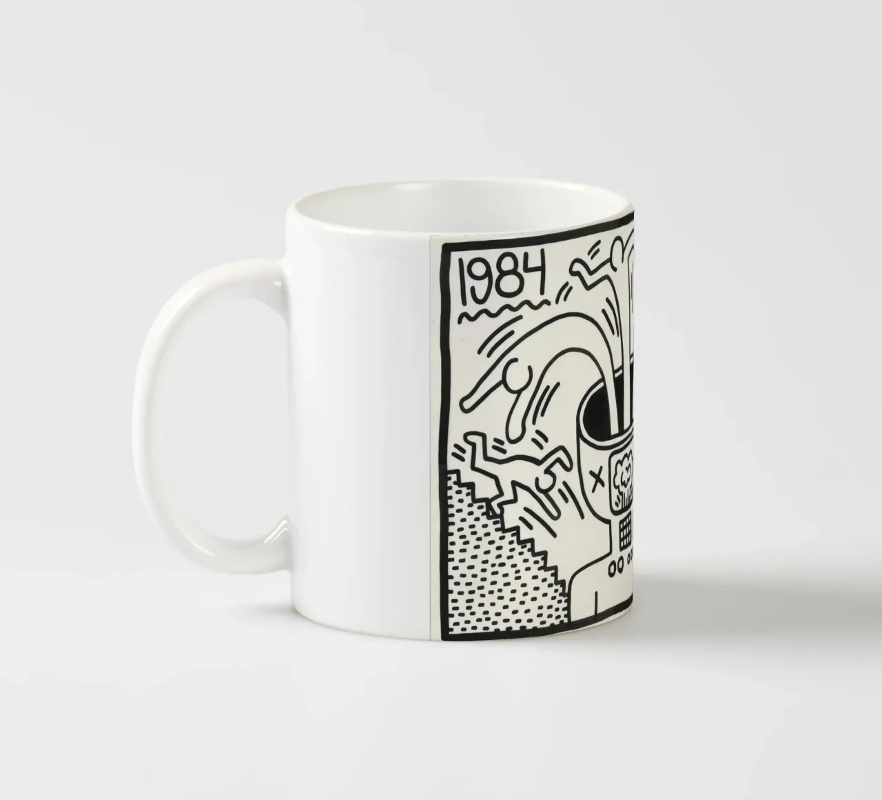 Poster di Keith Haring "Untitled", esplosione mentale della Pop Art tazza in ceramica da ClubArt