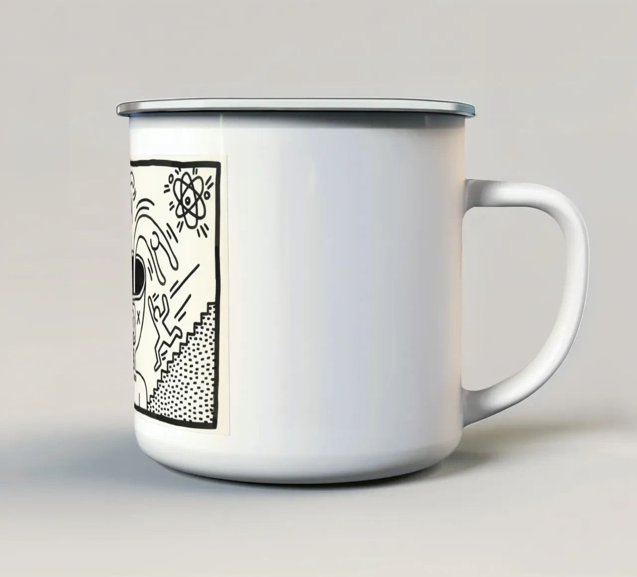 Poster di Keith Haring "Untitled", esplosione mentale della Pop Art tazza in smalto da ClubArt