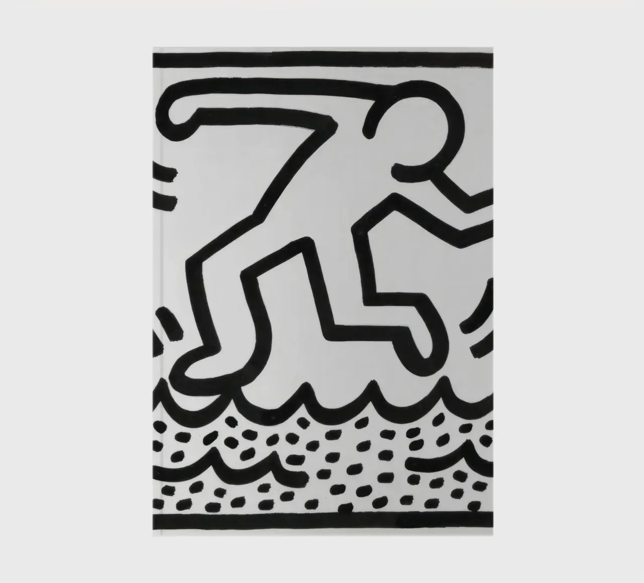 Keith Haring "Untitled" Pop Art Walking on Water notebook by ClubArt