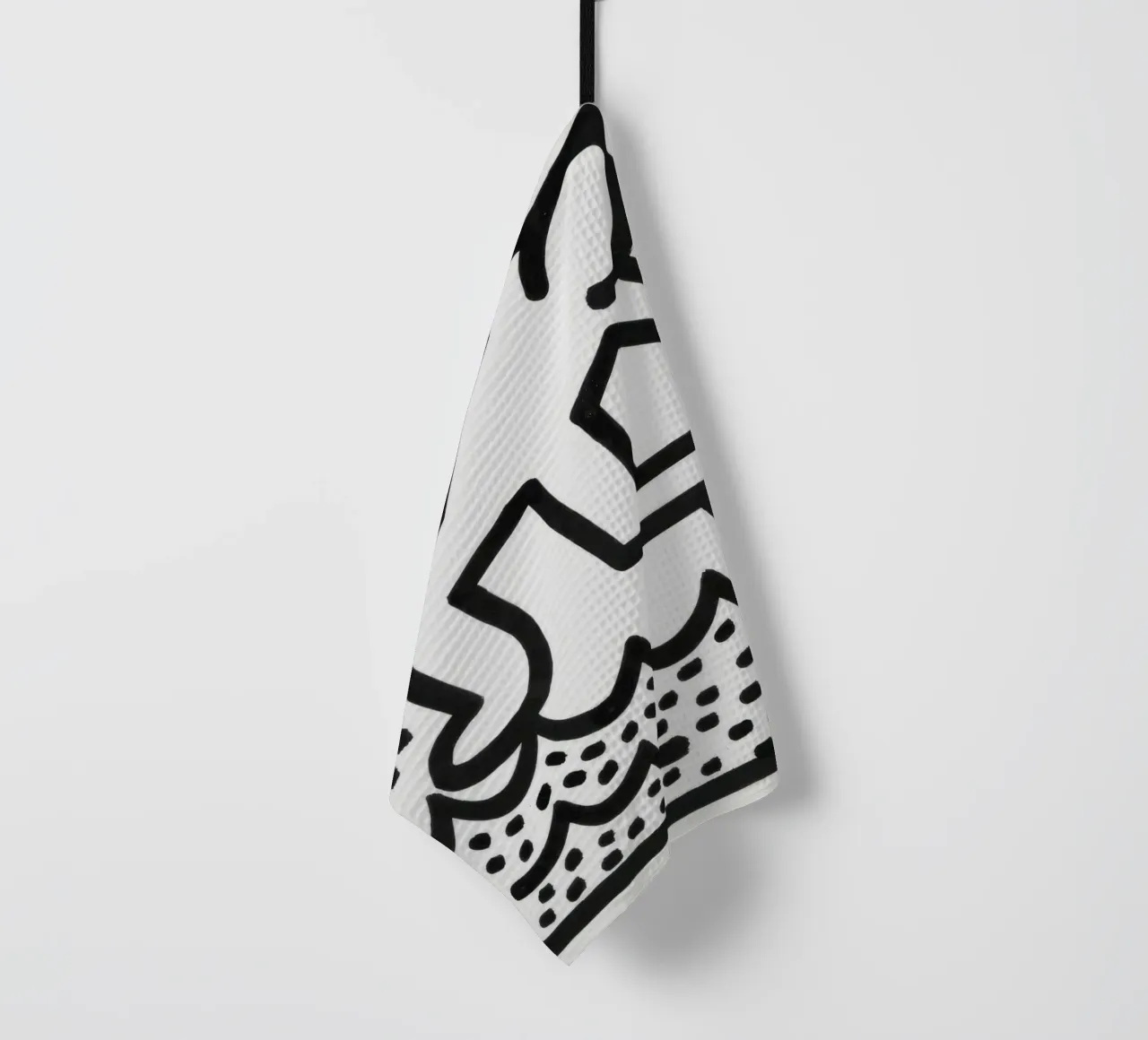 Keith Haring "Untitled" Pop Art marchant sur l'eau torchon de ClubArt