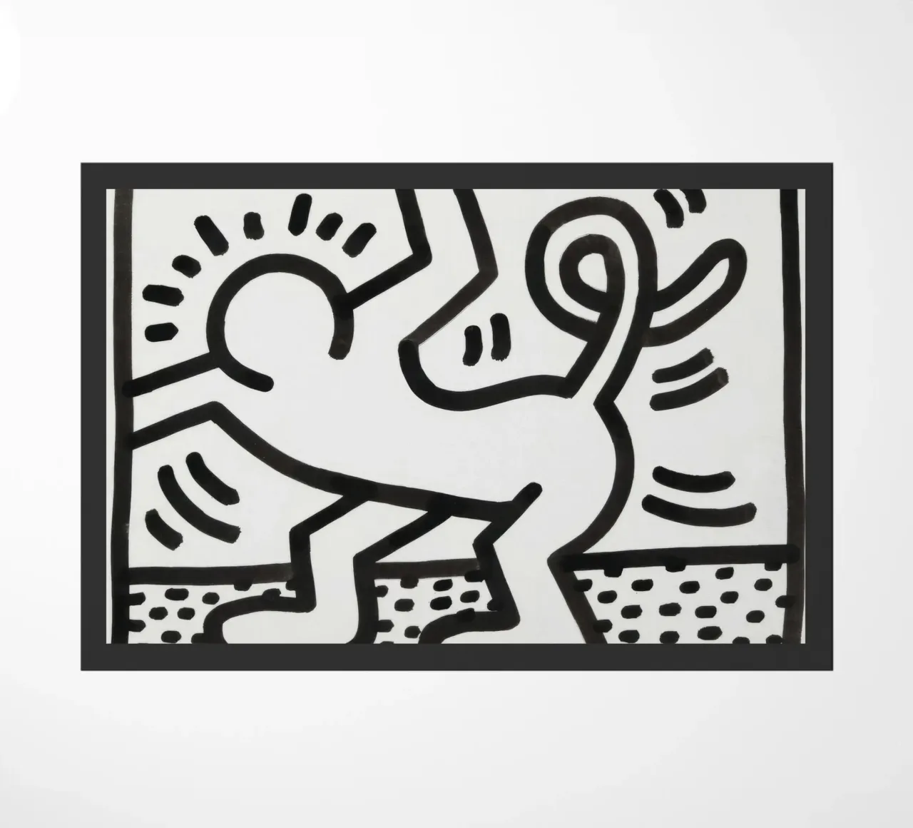 Keith Haring "Untitled" Poster Pop Art Uomo Gatto zerbino da ClubArt