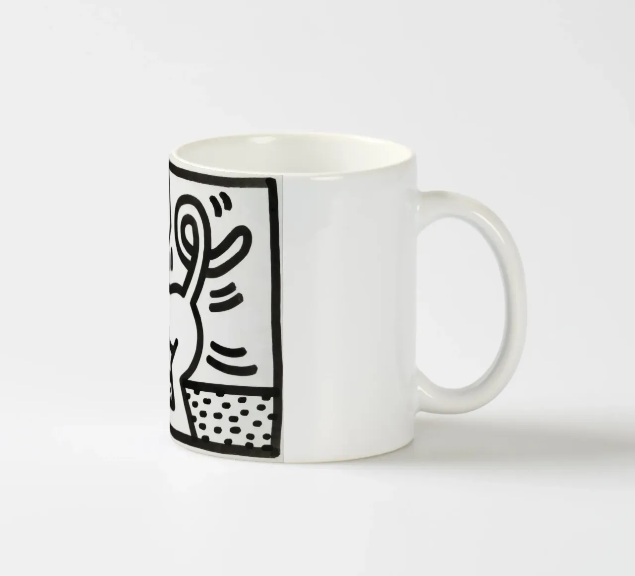 Keith Haring "Untitled" Poster Pop Art Uomo Gatto tazza in ceramica da ClubArt