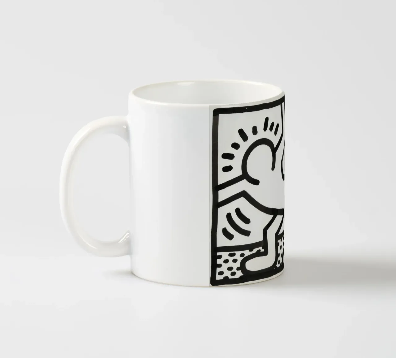 Keith Haring "Untitled" Poster Pop Art Uomo Gatto tazza in ceramica da ClubArt