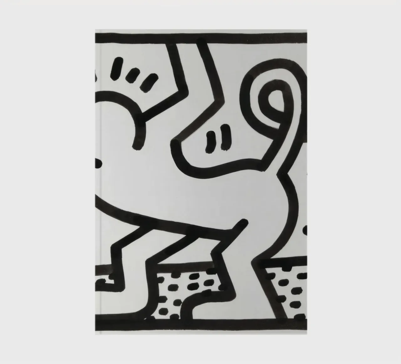 Keith Haring "Untitled" Pop Art Cat Man Poster notebook by ClubArt