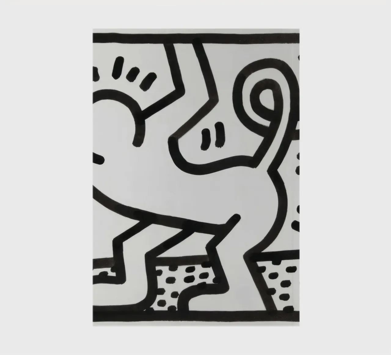 Keith Haring "Untitled" Pop Art Cat Man Poster notebook by ClubArt