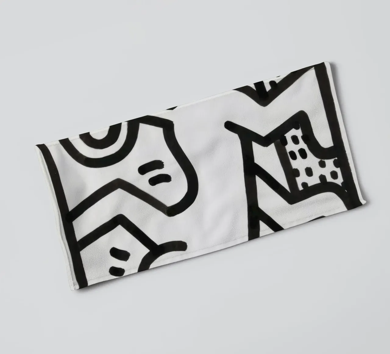 Keith Haring "Untitled" Pop Art Cat Man Poster towel by ClubArt