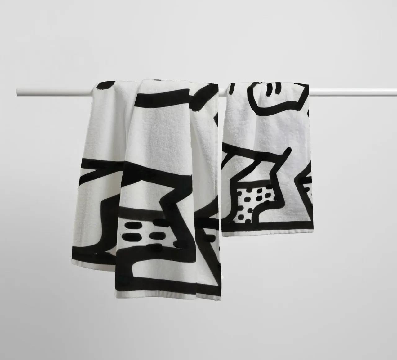 Keith Haring "Untitled" Pop Art Cat Man Poster towel by ClubArt